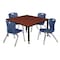 Regency Tables > Height Adjustable > Square Table & Chair Sets, 30 W, 30 L, 23-35 H, Cherry TB3636CHAPBK45NV - alternate 1